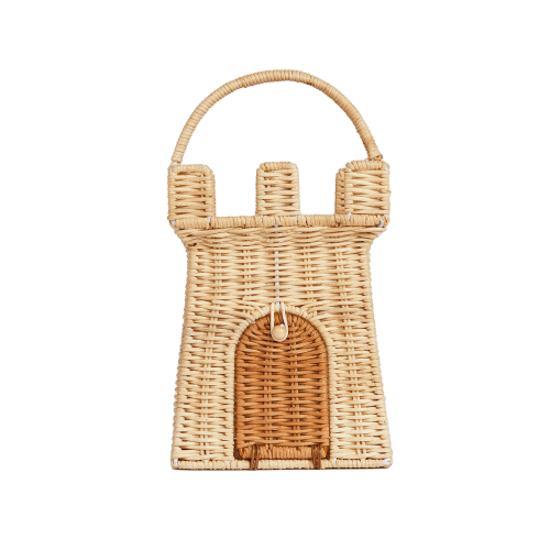 rattan castle bag
