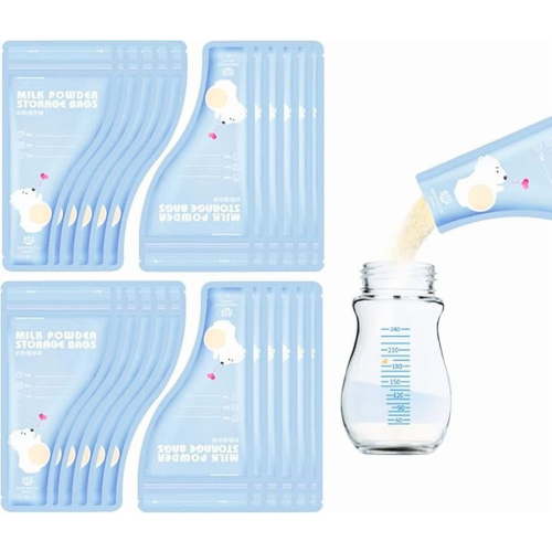 CyanCloud Milk Powder Storage Bags, 30pcs Disposable Milk Powder Storage Bag Portable, Baby Formula Dispenser Containers for Travel, Milk Powder Dispenser Feeding Food Pouches, Food Sealing Bag,Blue