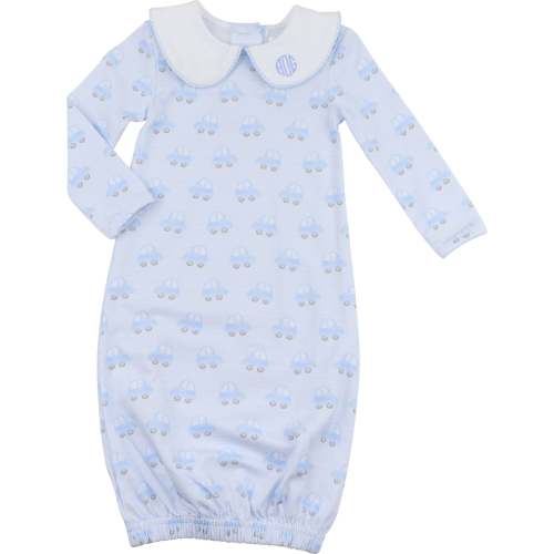Blue Mini Cars Knit Baby Gown – Cecil & Lou
