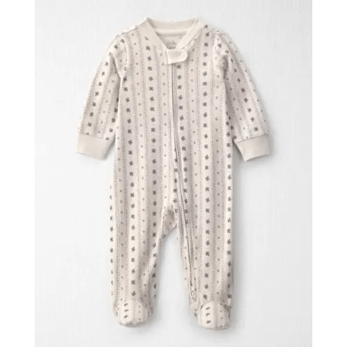 Baby Girl Organic Cotton Sleep & Play Pajamas in Snowflakes - Little Planet | Carter's