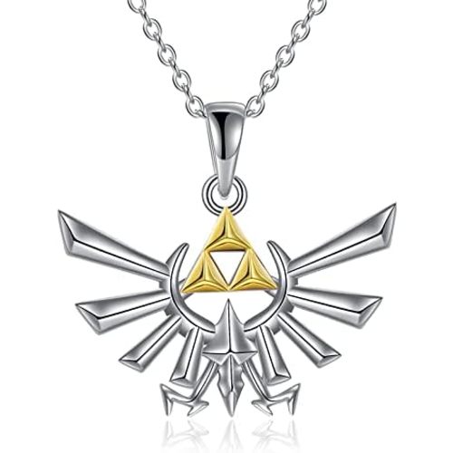 YFN Game Necklace Sterling Silver Triforce Pendant Jewelry Gifts for Men Women