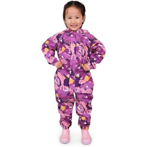 JAN & JUL Waterproof Rain Suit, Windproof Coveralls for Toddlers and Kids