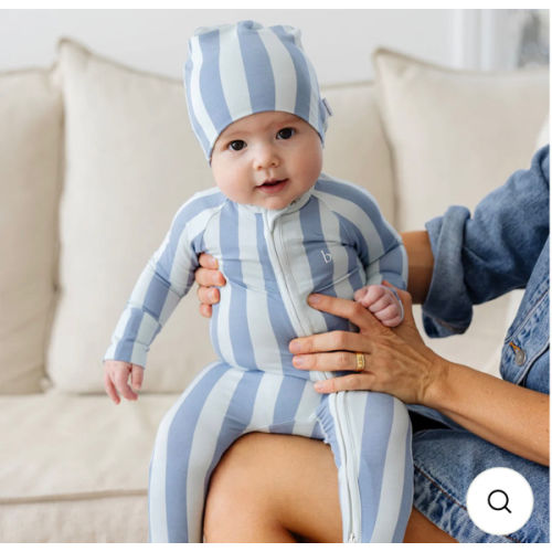SoftLuv Onesie - Blue Jay Stripe