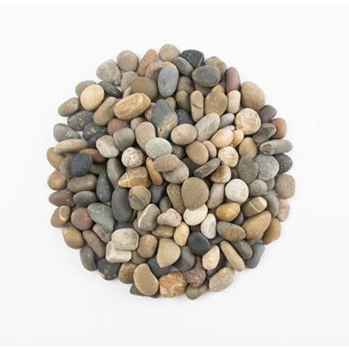 40 LBS Natural Pebbles - 1/2-1 inch Natural River Stones, Screened Decorative River Rocks for Landscaping, Garden Pathway, Plant Stones, Craft Walkways, and Outdoor Decorative