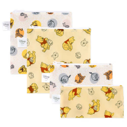 Disney Food Safe Reusable Snack and Sandwich Bags, Winnie the Pooh – Bumkins