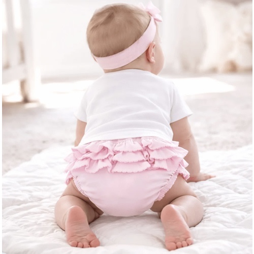 Essentials Diaper Cover Pink with Pink Trim