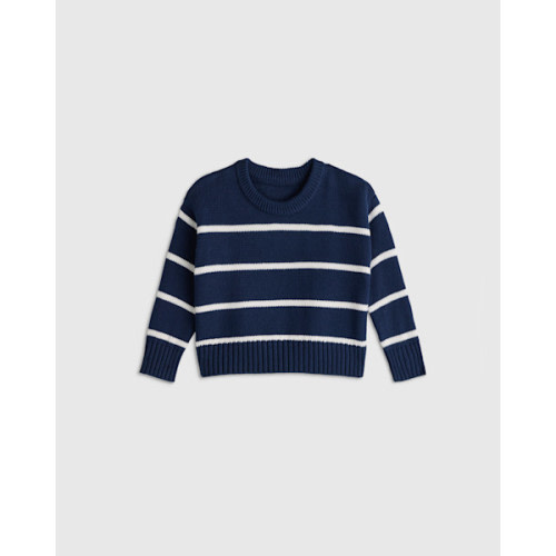 100% Organic Cotton Crewneck Sweater in Sky Blue