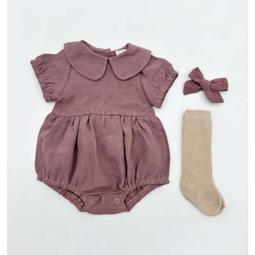 Plum Allie Romper Set – Olive and Cradle