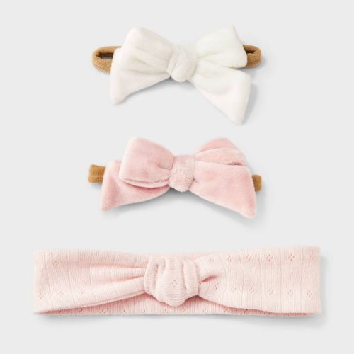 Baby girls' 3pc Headwrap - Cloud Island™ 0-6M Pink