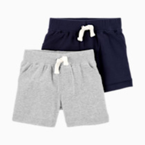 Carter's Drawstring Shorts (2 Pack) - Navy/Grey, 3 M