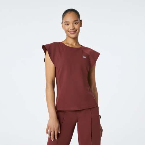 Orillia Slim Scoop Neck Scrub Top