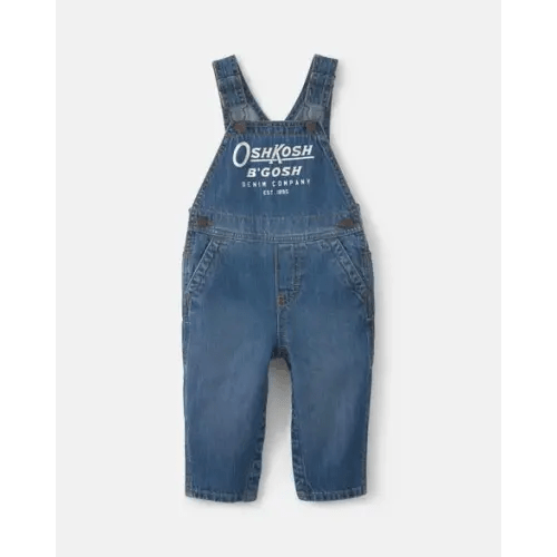 Baby Logo Denim Overalls - Dark Wash - OshKosh B'gosh | Carter's
