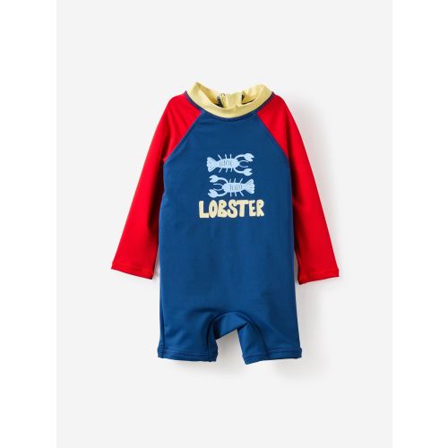 Cotton On Dark Blue Cameron Long Sleeve Swimsuit