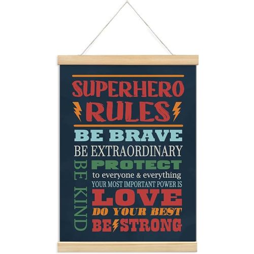 foedor Inspirational Hero Rules Room Decor, 12x16 Inch