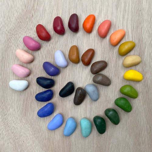 32 - Eco Soy Rock Crayons in a Muslin Bag