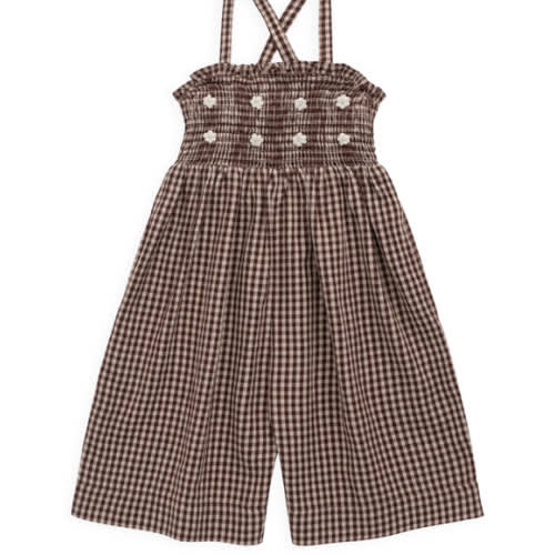 Organic Cotton Solenne Jumpsuit - Cinnamon Gingham – Jamie Kay USA