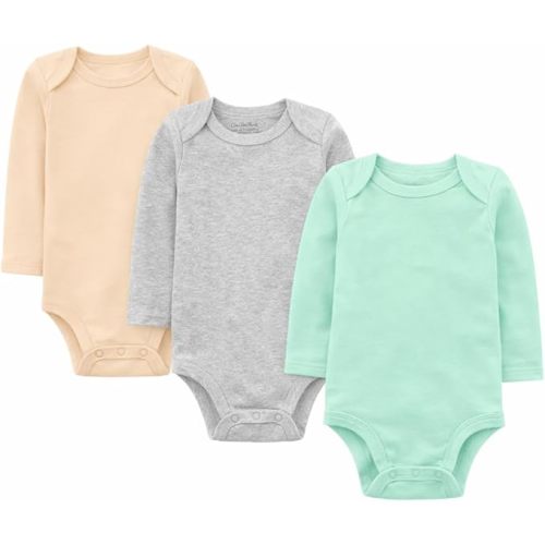 123 Bear Baby Cotton Spandex Long-Sleeve bodysuits unisex boy girl