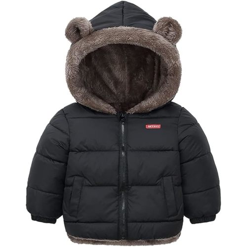 Fairy Baby Infant Baby Winter Coat Cute Teddy Bear Hooded Jacket Warm Fleece Outerwear Windproof Toddler Boys Girl 6M-4T