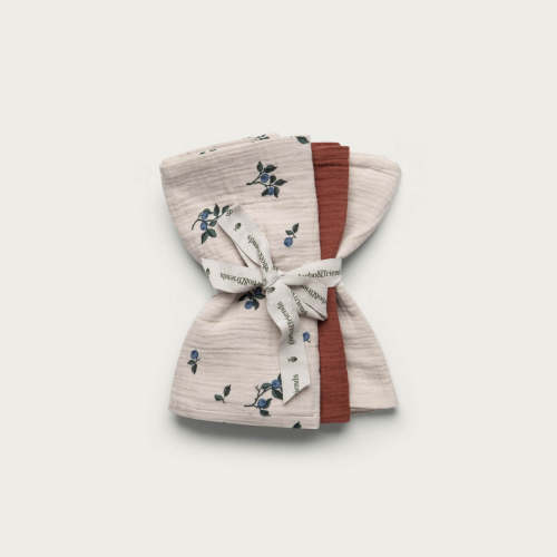 Garbo&Friends Blueberry Muslin Burp Cloths