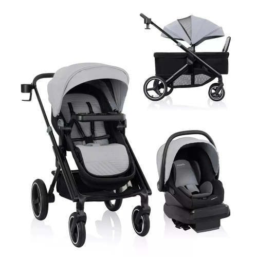 Evenflo Transformer Travel System Stroller with LiteMax Infant Car Seat - Fog Gray