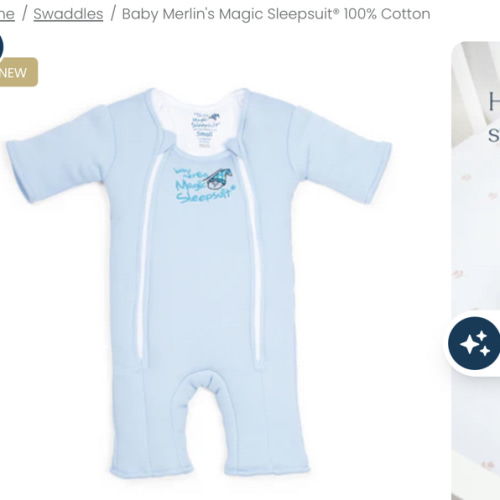Blue Baby Merlin’s Magic Sleepsuit – 100% Cotton for Better Baby Sleep