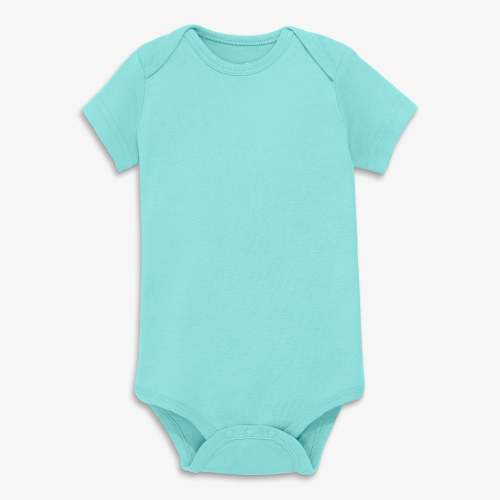 Clearance organic short sleeve babysuit in seasonal colors | Primary.com