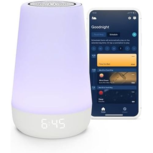 Hatch Rest 2nd Gen Baby Sound Machine, Wi-Fi Enabled with Night Light, Sleep Trainer, Time-to-Rise Alarm, Dimmable Clock & Curated Sleep Sounds for Babies & Kids