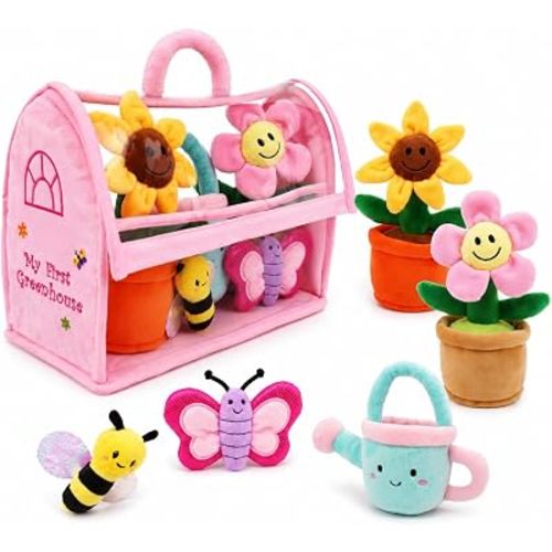 June Garden 5-Piece Plush Greenhouse Pretend Play Set
