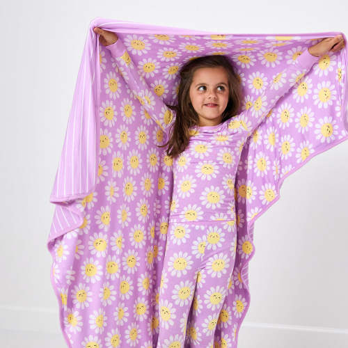 Flower Power Large Cloud Blanket - Little Sleepies
