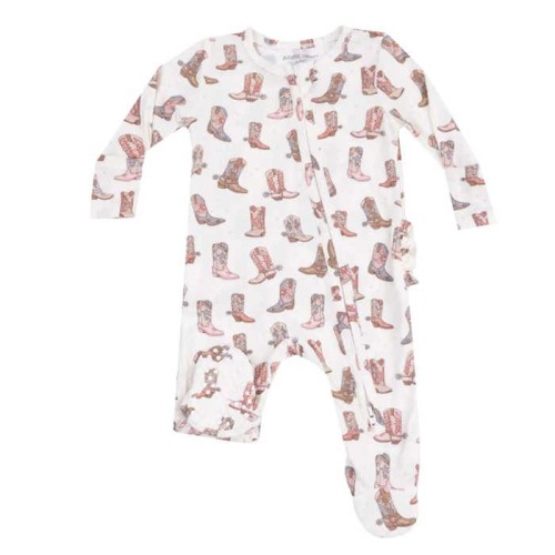 Ruffle Zipper Footie