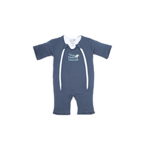 Magic Sleepsuit Baby Merlin's Cotton Baby Swaddle Transition Product - Soft and Cozy Design, Double Zipper for Easy Diaper Changes, Promotes Safe Sleep, 3-6 Months - Navy Blue - Large 18-21lbs