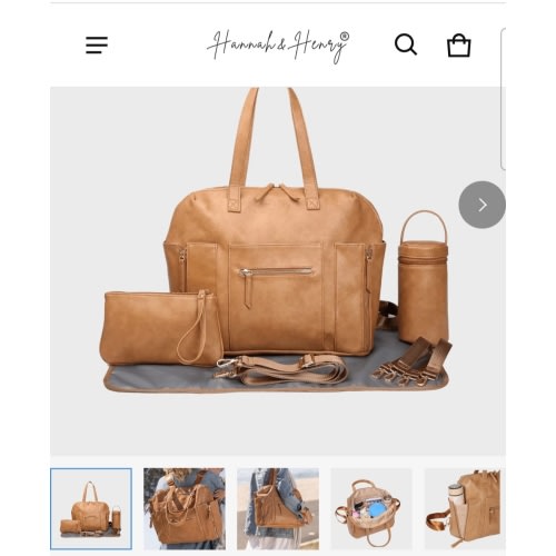 Chelsea Convertible Diaper Bag | Backpack to Tote | Vegan Leather Designer Baby Bag | Hannah and Henry