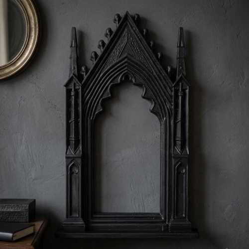 Gothic Arch Wall Frame Decor, Dark Aesthetic Church Window Wall Art, Vintage Gothic Home Decor, Medieval Style Wall Hanging