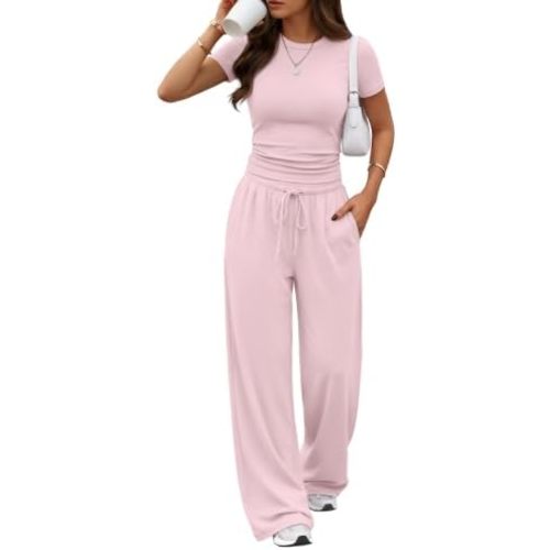 Trendy Queen Women's 2 Piece Matching Summer Lounge Set with Pockets