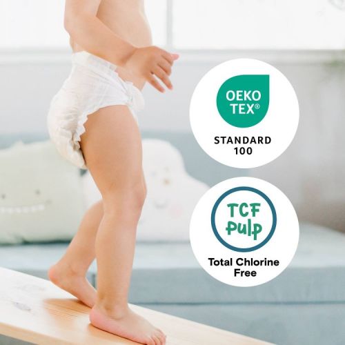 Kudos Chlorine Free Cotton-Lined Disposable Diapers - Size 1 - 70ct