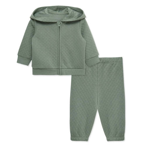 Green Quilted Jacket Set (3M-12M)