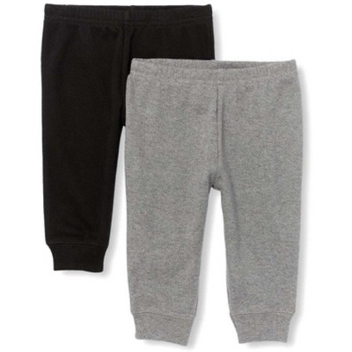 The Children's Place Baby Boys Knit Pants 2-Pack Gray 6-9 M
