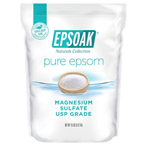 Epsoak Epsom Salt 19 lb. Magnesium Sulfate USP, Resealable Epsom Salt Bulk Bags Unscented, Made in The USA, Cruelty-Free Certified