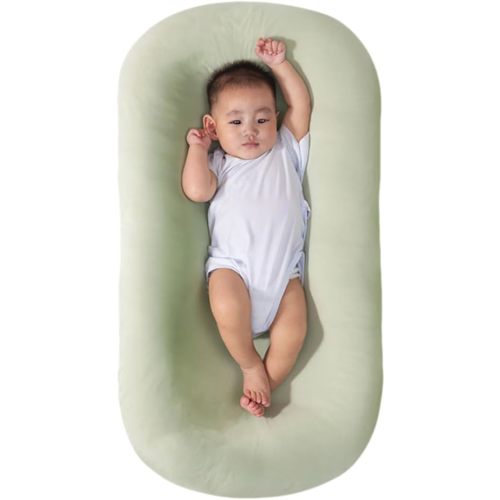 Baby Lounger, Baby Lounger for Newborn, Soft Breathable Washable Infant Lounger for Baby Rest & Activity (Green)