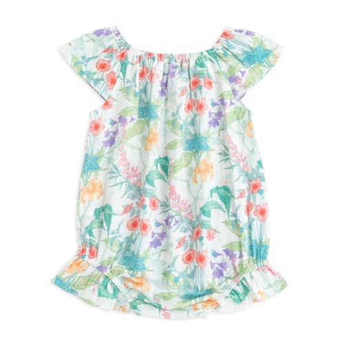 Simplee kids Baby Girls Summer Romper Onesie Infant Newborn Floral Ruffled Sleeveless Bodysuit