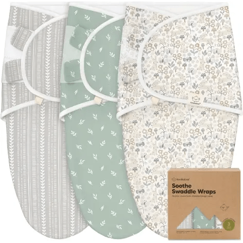 3-Pack Organic Baby Swaddle Sleep Sacks (Prairie)