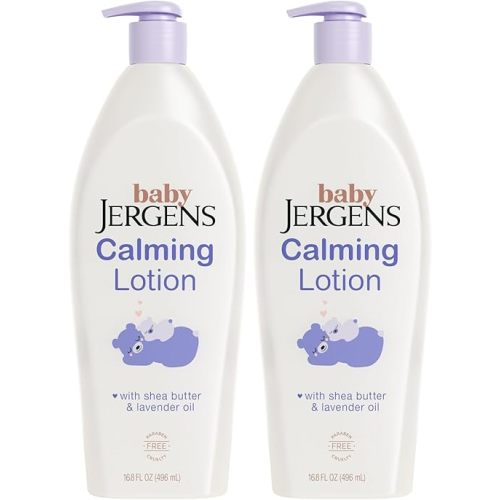 Jergens Baby Calming Lotion,Baby Calming Lotion,Lavender-Baby-Lotion,Baby-Moisturizer with Shea Butter and Lavender Oil,16.8 Fl Oz,(Pack of 2)