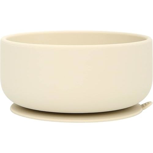 dollop Silicone Suction Bowl | BPA Free | Dishwasher & Microwave Safe (Sand)