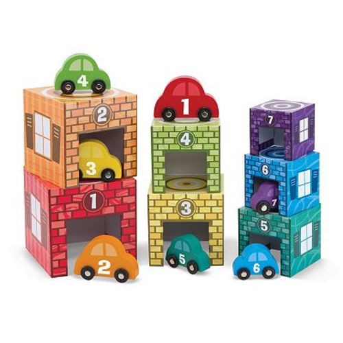 Melissa & Doug Nesting & Sorting Garages & Cars