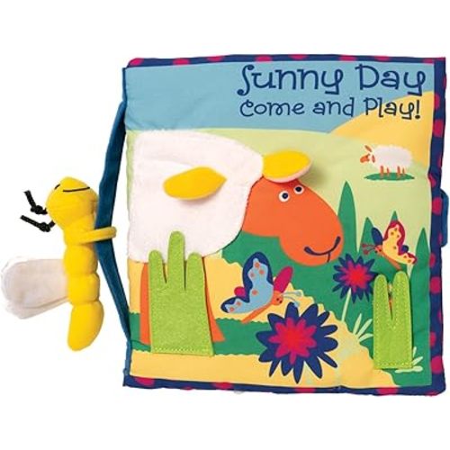 Manhattan Toy Soft Activity Book with Tethered Toy, Sunny Day 20"x24"