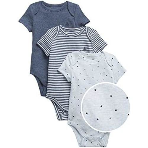 GAP unisex-baby 3-pack First Favourite Short Sleeve Bodysuit