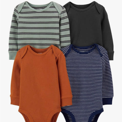 Simple Joys by Carter's Baby 4-Pack Long-Sleeve Thermal Bodysuit