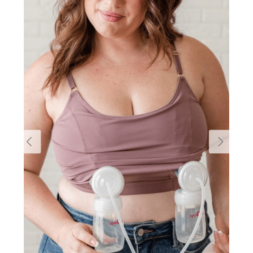 Amelia Pumping & Nursing Crop Cami, Lace Back