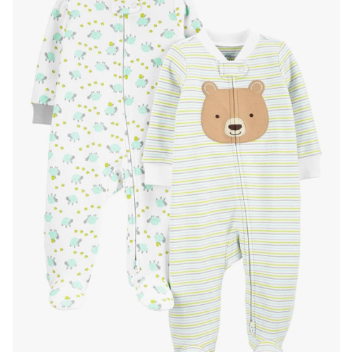 Simple Joys by Carter's Baby Neutral 2-Pack Cotton Footed Sleep and Play