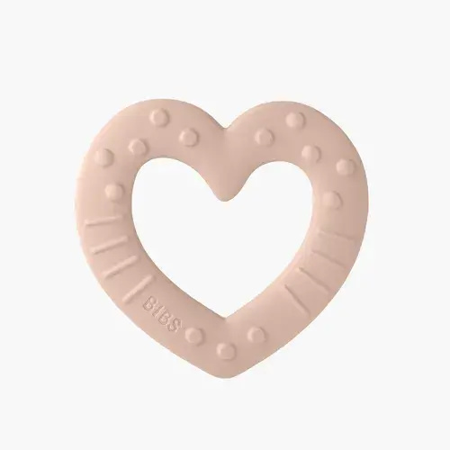 BIBS Bitie Heart Teether Blush | Baby Bunting AU